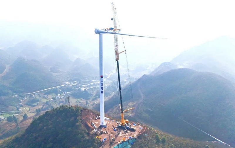 貴州大方縣圓洞、鬆林風電場項目。水電九局供圖