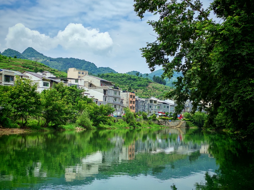 仁懷市五馬河水清岸綠。余甚君攝