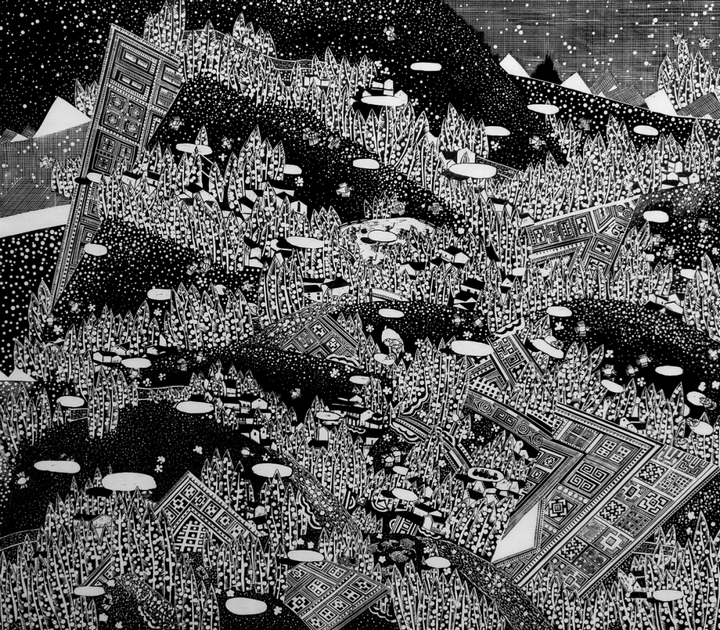 易地搬遷之春色滿園。楊智麟作