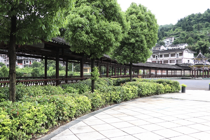 小吉场镇新伦村广场。邱雪摄