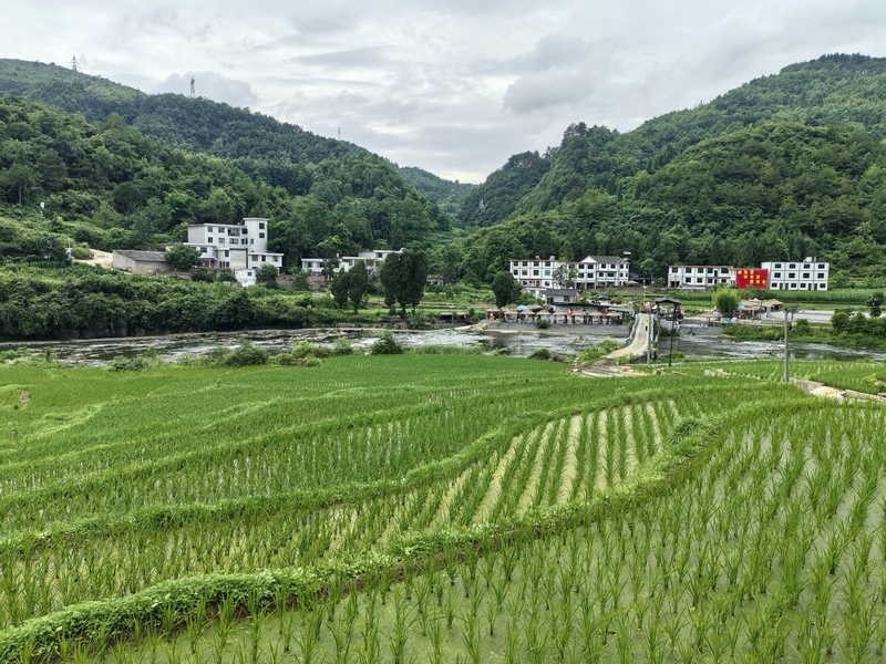 修文县龙场街道沙溪村一角。