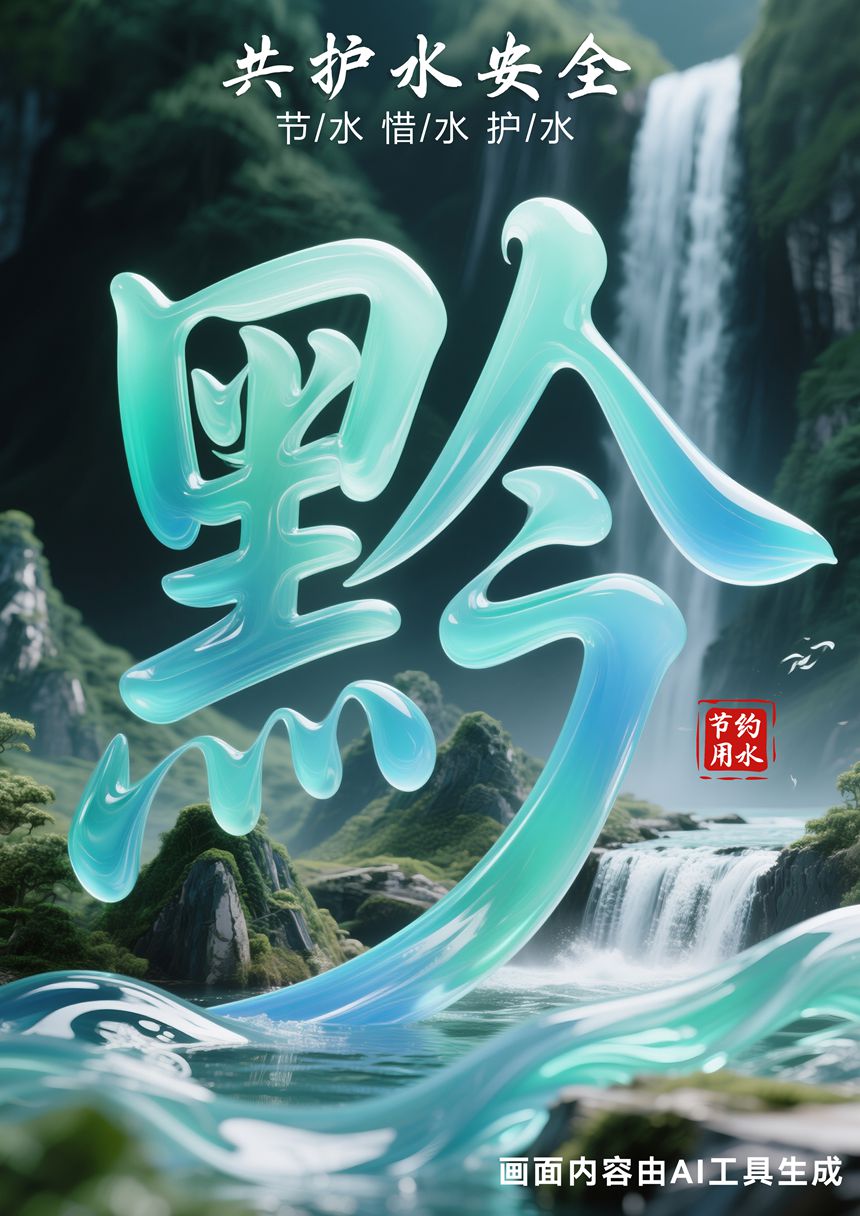 優秀獎作品：《共護水安全 黔字篇》  創作設計：張盼盼 