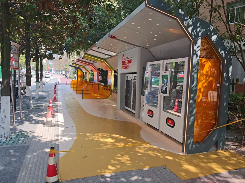 圖為“智充烏當”致力於打造烏當區“安全+智慧+低碳”電動自行車充換電樣板。