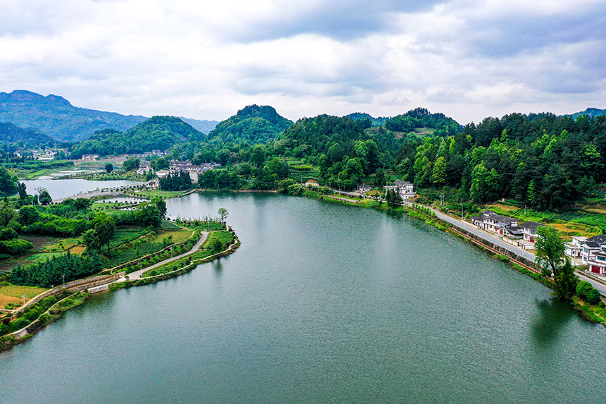 遵義市湄潭縣大溪溝生態清潔型小流域治理成效 。潘希來攝