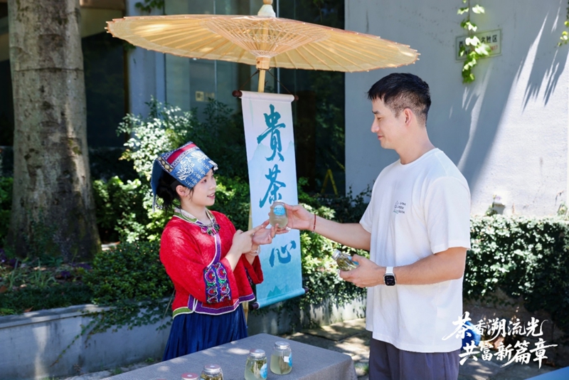 贵州茶企请游客品味贵州茶。贵州省农业农村厅品牌专班供图.jpg