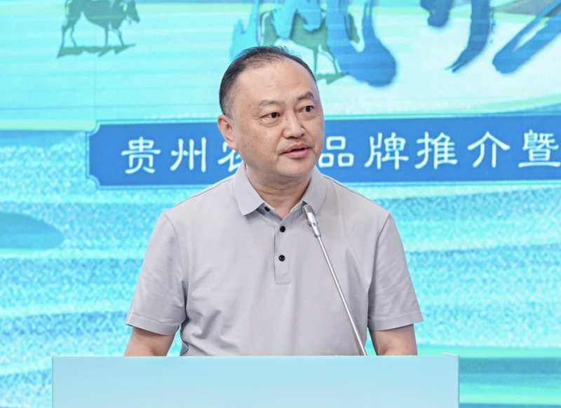 貴州省農業發展集團總經理步濤就貴州特色農產品作招商推介。.jpg