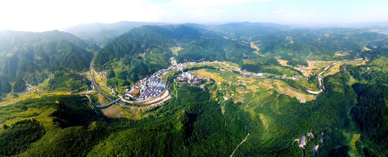 官和乡全景图。