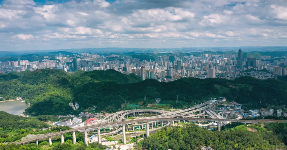 雲岩區俯瞰圖。