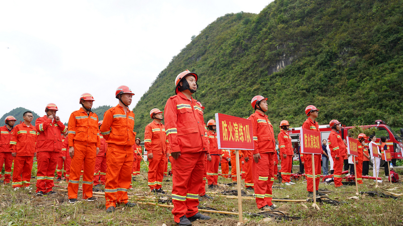9月19日麻阳河保护区森林防灭火扑救演练现场。