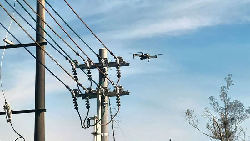 启动无人机巡线排查故障。