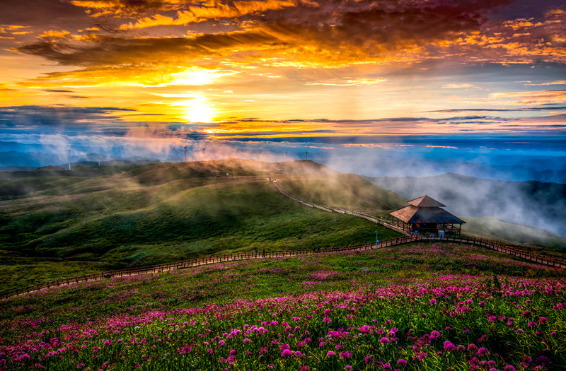 阿西里西韭菜坪景区日。出 刘勇