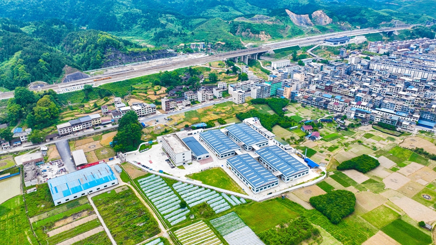 鬆桃孟溪強村富民工坊。任濤攝