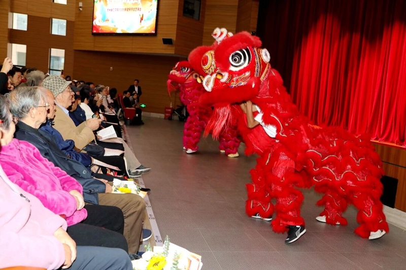 贵州师范学院老年节欢庆会现场。