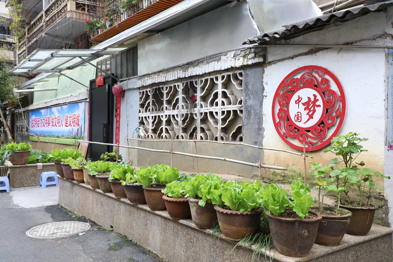 七星關區洪山街道洪山社區老舊小區改造后環境干淨整潔。邱夢如攝