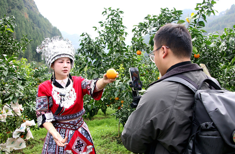 直播带货现场。