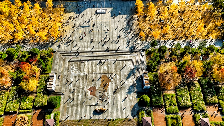 11月16日，六盘水明湖国家湿地公园旁的六盘水师范学院校园内游人如织。