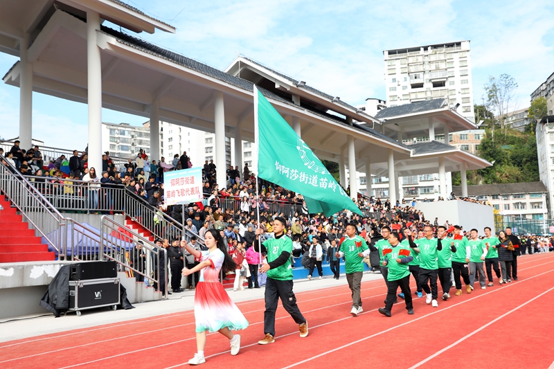 贵州乡村足球超级联赛黔东南赛区剑河县资格赛开幕现场。杨家孟 摄 (10)