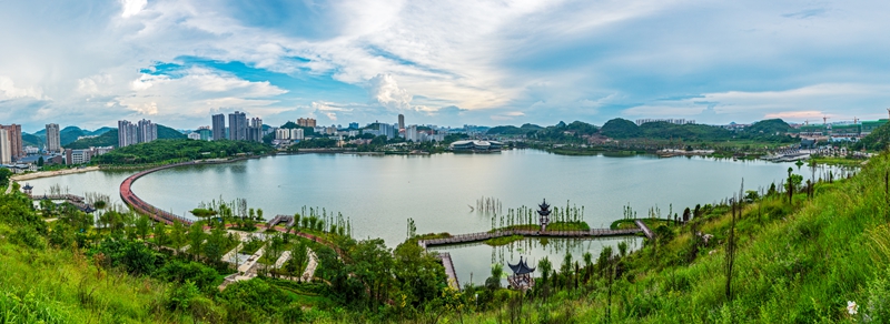 婁湖生態公園全景。婁勇平攝
