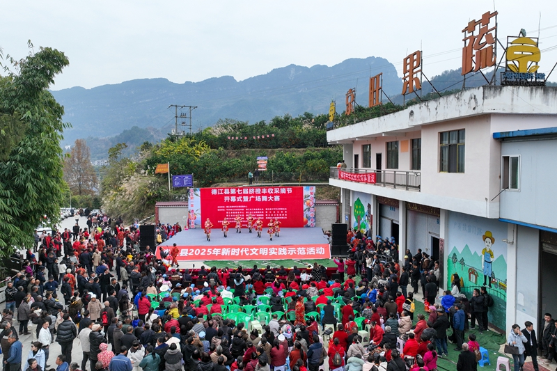 德江县第七届脐橙丰收采摘节活动现场。德江县融媒体中心供图.jpg