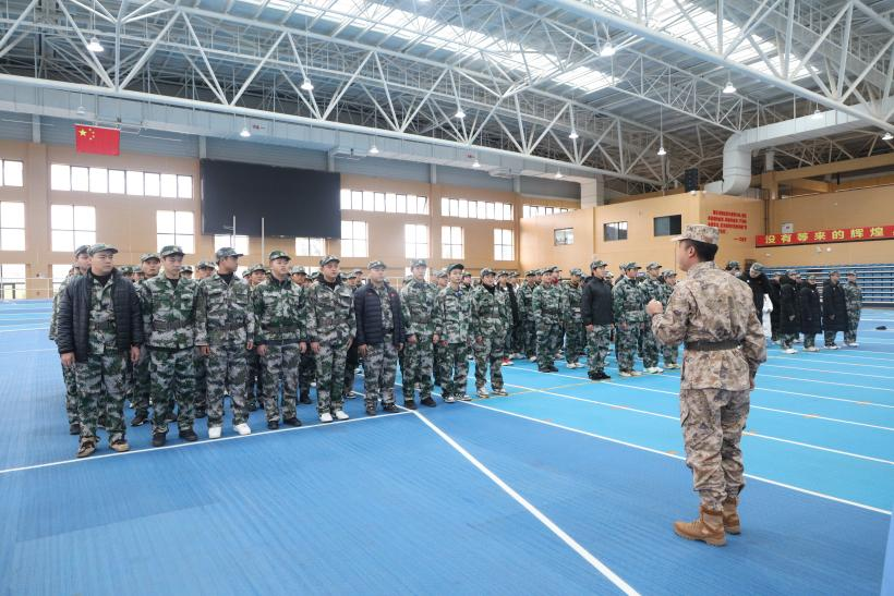 軍訓現場。貴州省體育局供圖