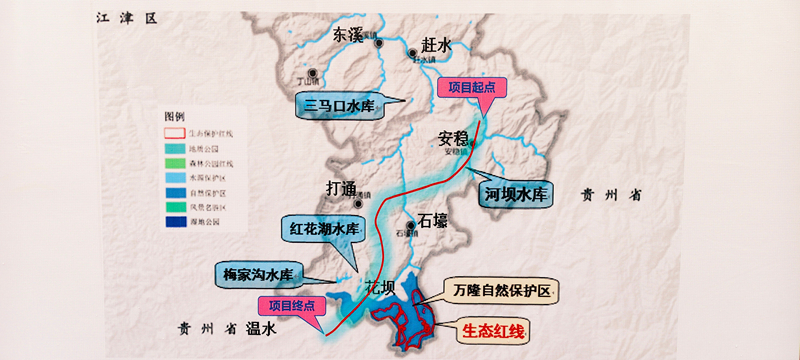 綦习高速公路路线图。张川摄