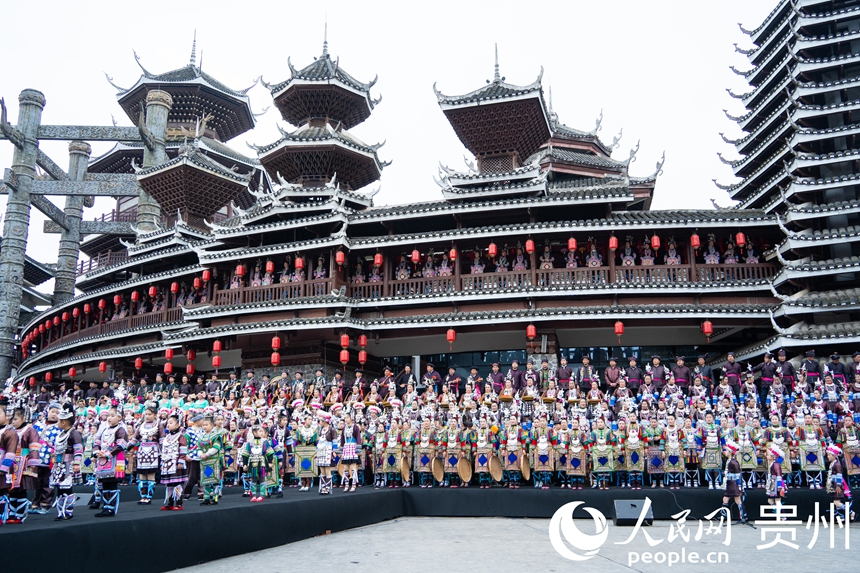 侗族大歌賀新歲。人民網 陽茜攝