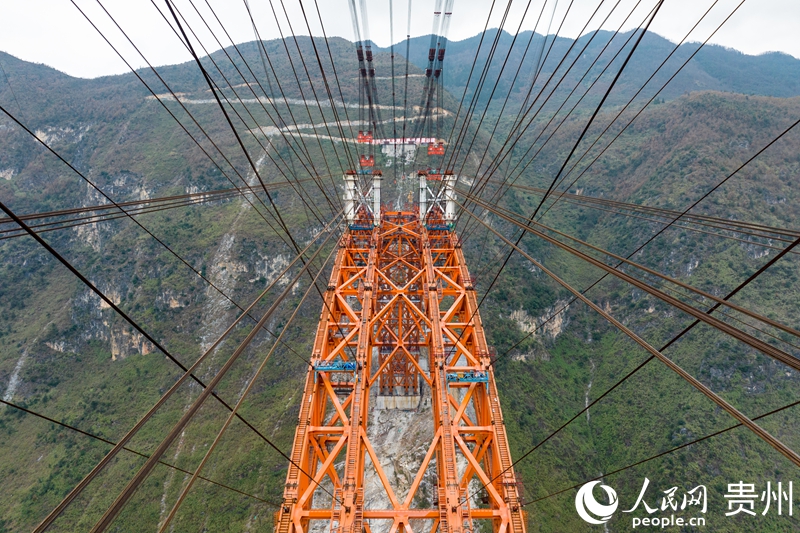 航拍建設中的安盤高速古牛河特大橋。人民網記者 涂敏攝.jpg