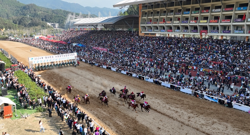 賽馬比賽現場。