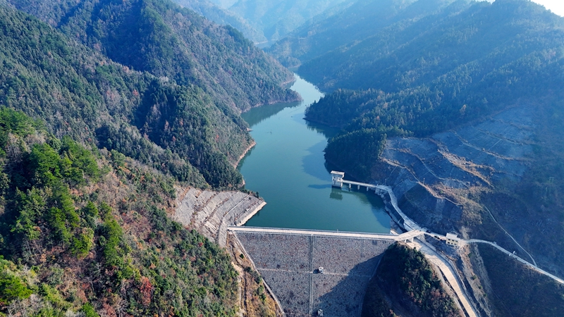 已建成蓄水的地豆水库。（姜泽光 摄）