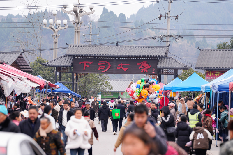 1月23日，凱裡下司大集，人流如織。