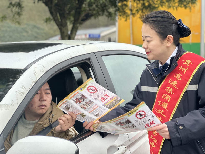 發放宣傳資料。