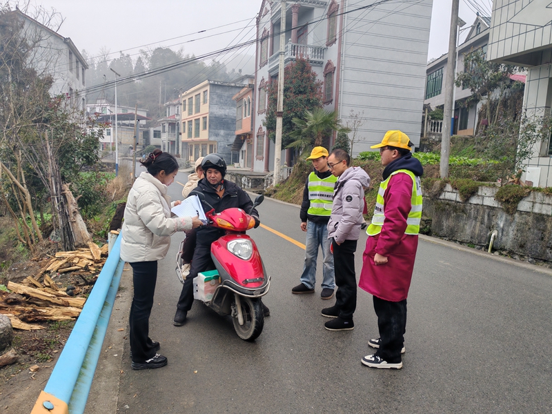 松桃甘龙镇组织返乡大学生开展系列志愿服务活动。