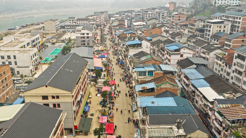 柳川集镇航拍大景 (2)