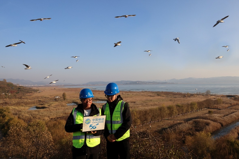 2 图为贵州移动对毕节威宁草海国家级自然保护区内的5G网络建设进行测试。.jpg