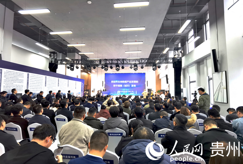 《贵阳市支持数据产业发展的若干措施（试行）》发布。人民网记者 王秀芳摄