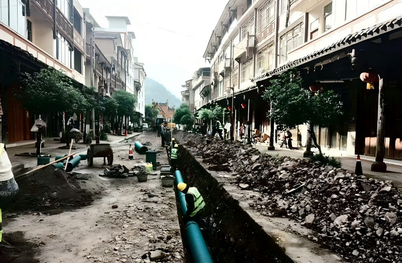 污水管網提升改造工程施工現場。習水縣融媒體中心供圖