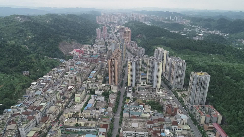 播州区城区航拍图(播州融媒。杨洋摄