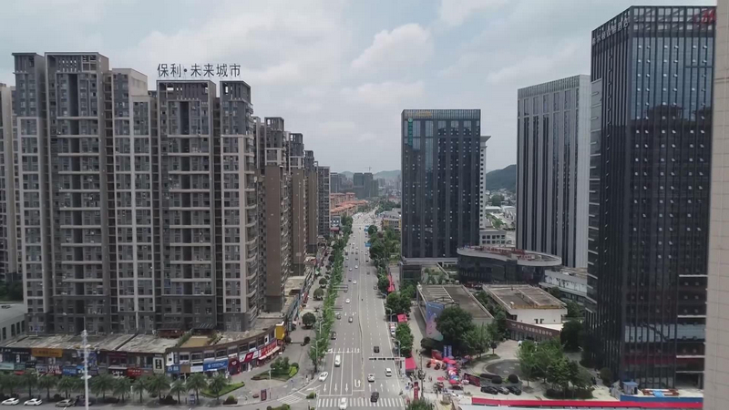 播州区城区航拍图。杨洋摄