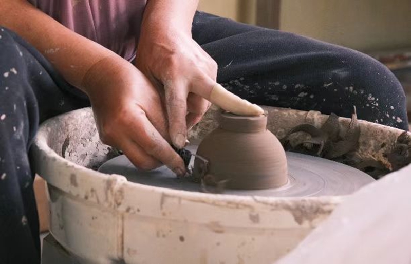 黔陶陶藝制作。