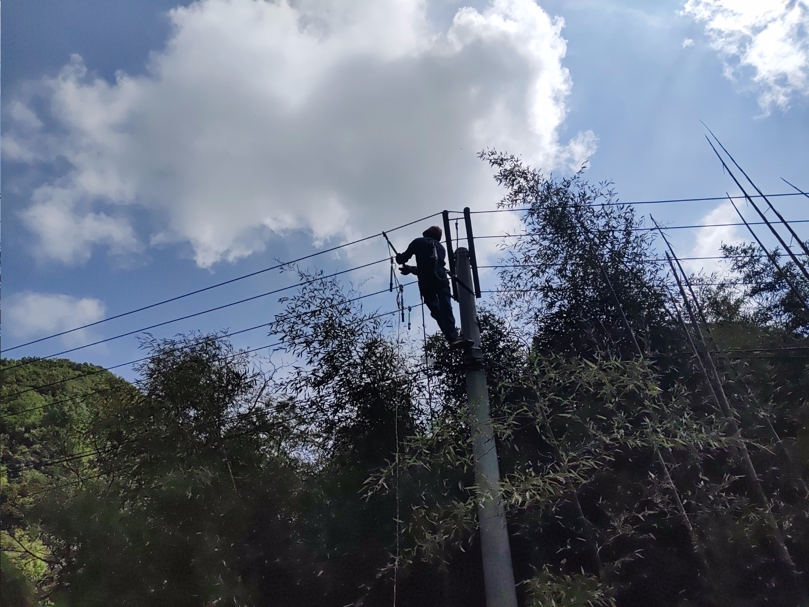 2026年紫雲供電局10千伏宗紅線戈槍村小剝皮公變台區改造項目施工現場。楊剛 攝