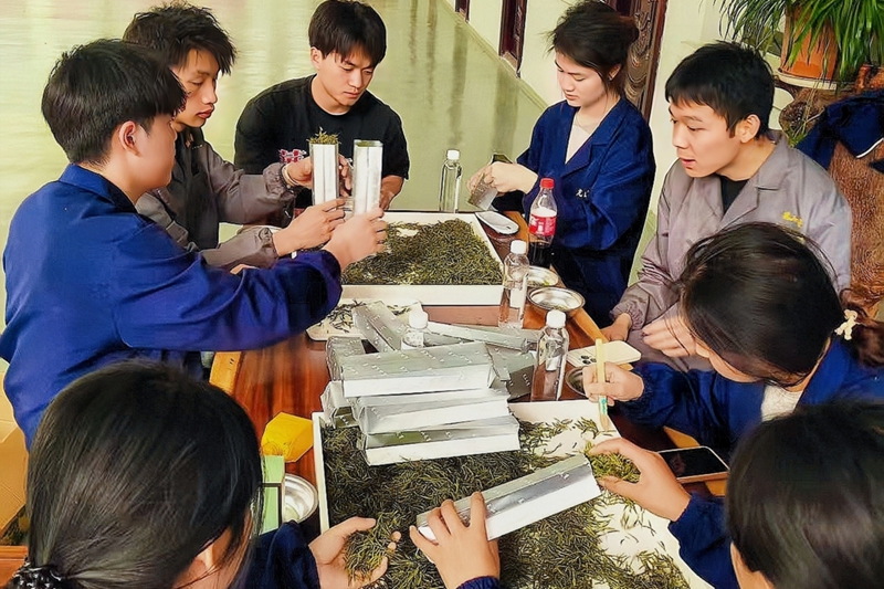 5、师生深入茶叶企业车间劳动实践。马芊摄.jpg