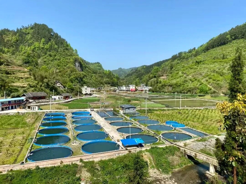 瓮安县永和镇红岩村的流水养鱼基地.jpg