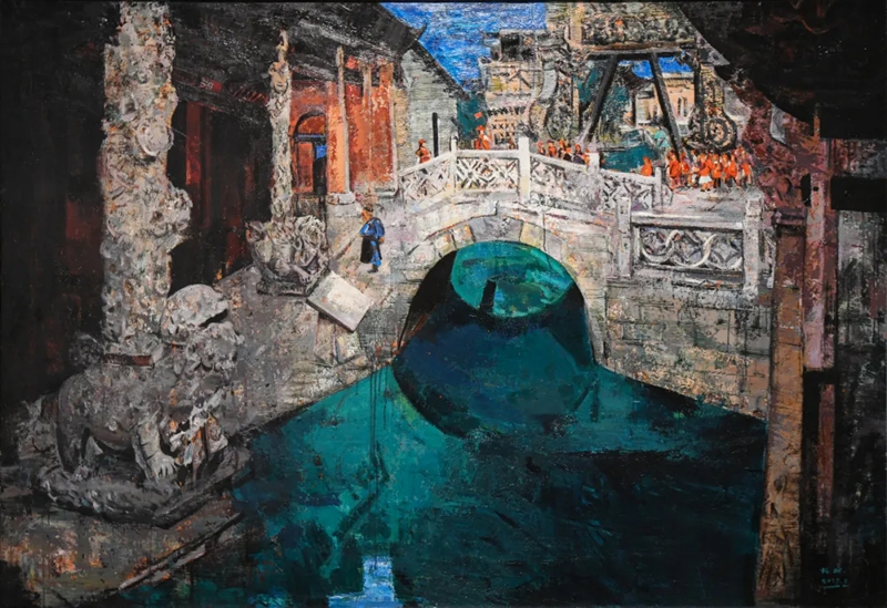 杨林 《安顺文庙忆弦歌》 油画.jpg