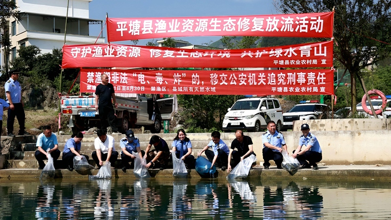 增殖放流现场。