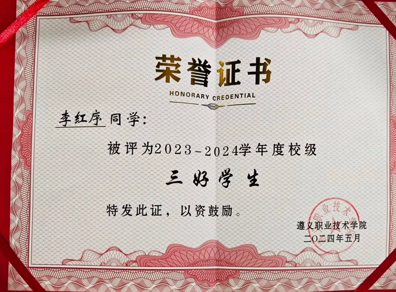 获奖证书。受访者供图