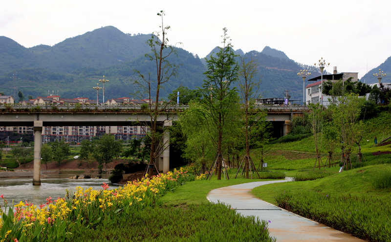 河道步景。