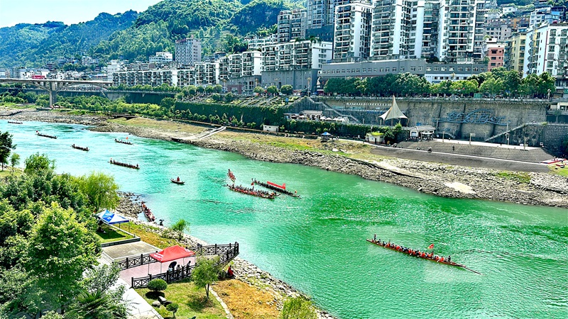 龙舟竞渡迎端午 百船逐浪闹黔东 (5)