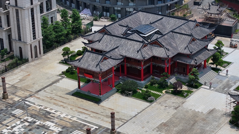 航拍方舟戏台。