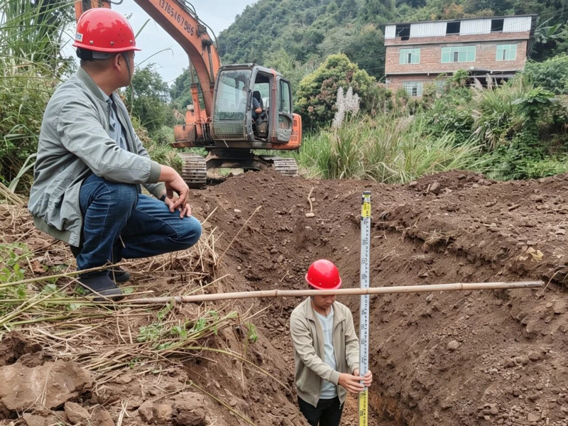 工作人员检查规模化供水工程质量。
