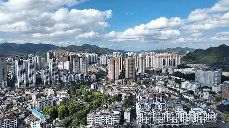 织金县城航拍。